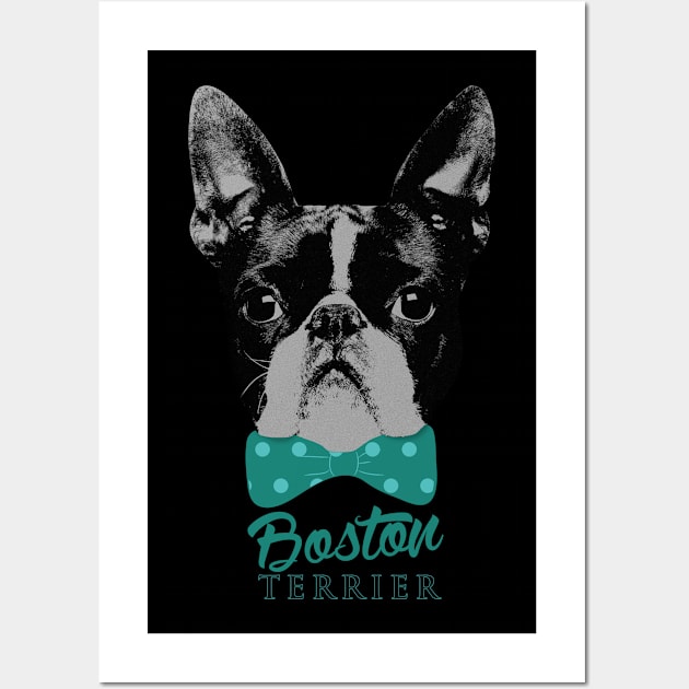 Boston Terrier dog Wall Art by Nartissima